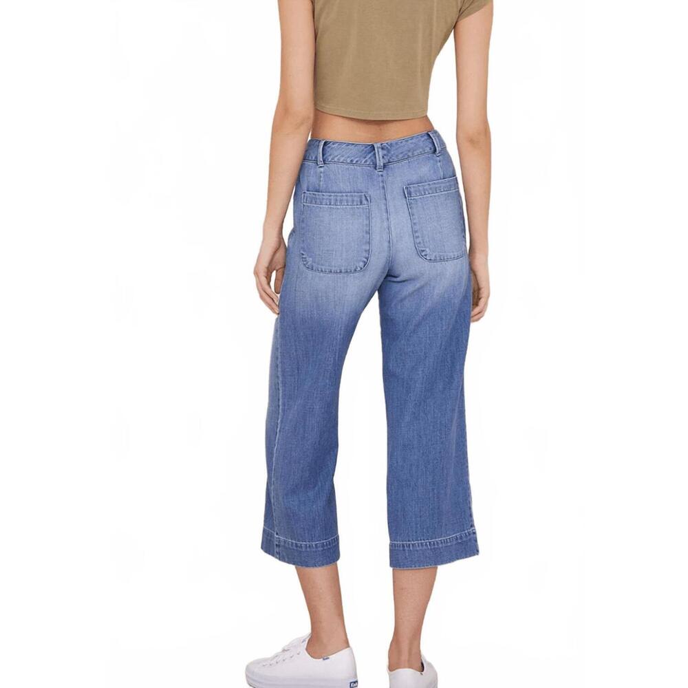 NEW BELLA DAHL saige wide leg crop jeans in salt creek wash - Picture 5 of 5